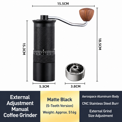 Manual Coffee Grinder – External Adjustment