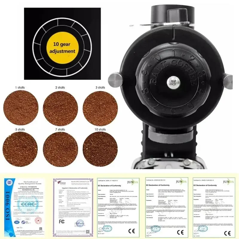 Coffee grinder with EU plug 220V-240V voltage compatible