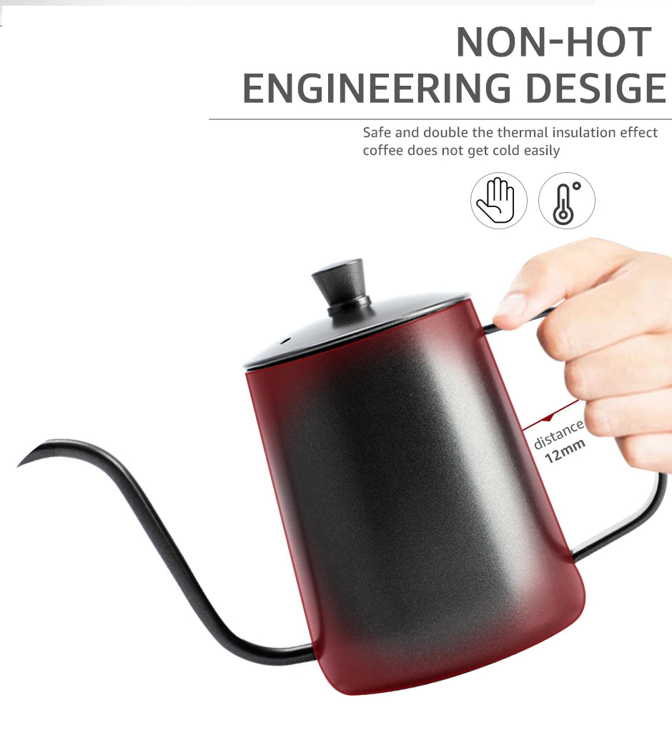 Stainless steel pour over kettle dishwasher safe easy to clean