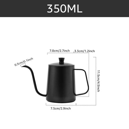 Stainless steel gooseneck kettle 350ml 600ml product specifications